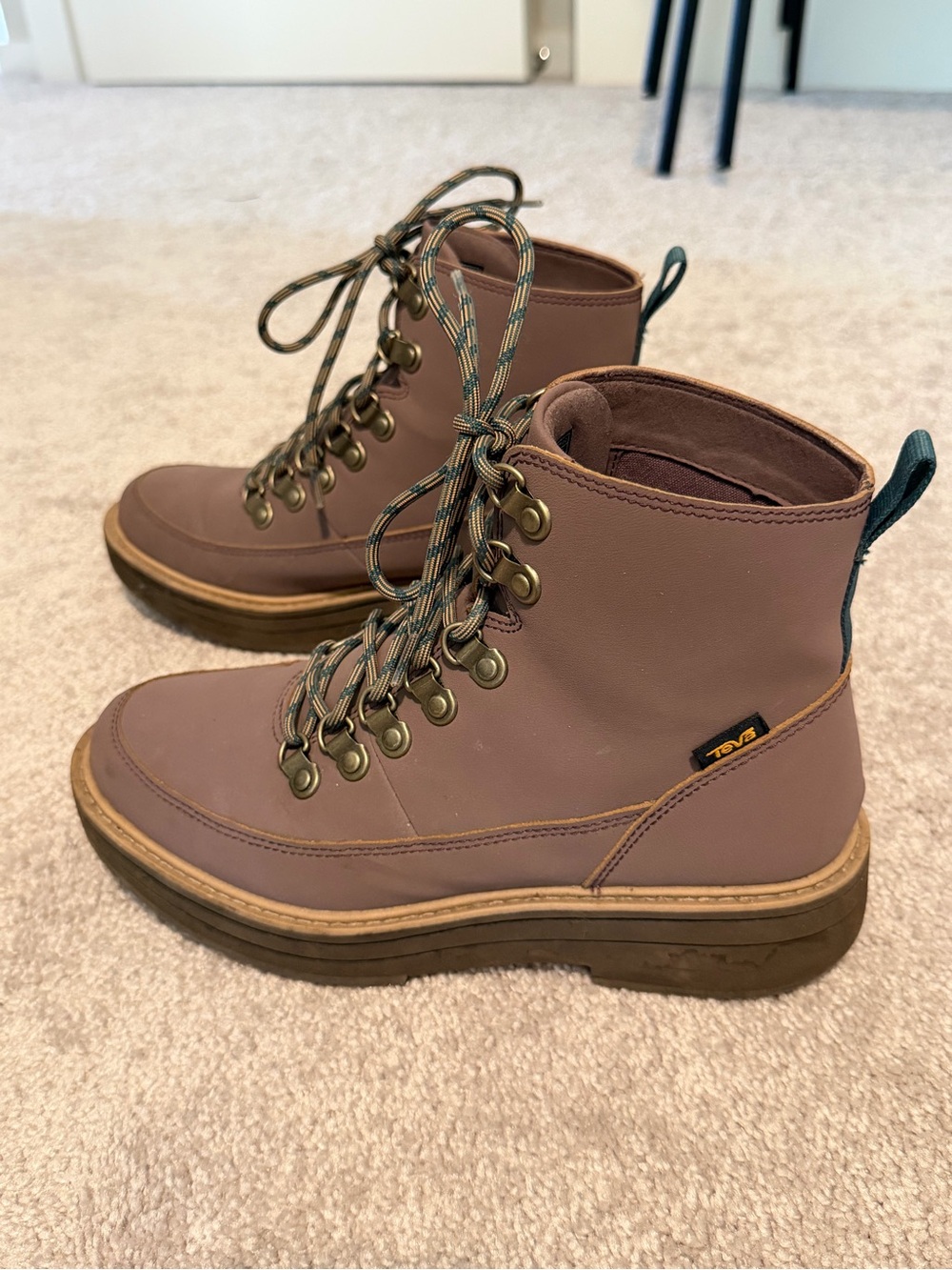 Teva Midform Women's Purple Eggplant Lace-Up Ankle Hiking Boots Peppercorn Plum